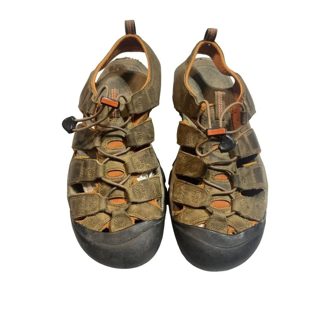 Keen Clearwater Men's CNX Leather Hiking Waterproof Sandals Green Size 11